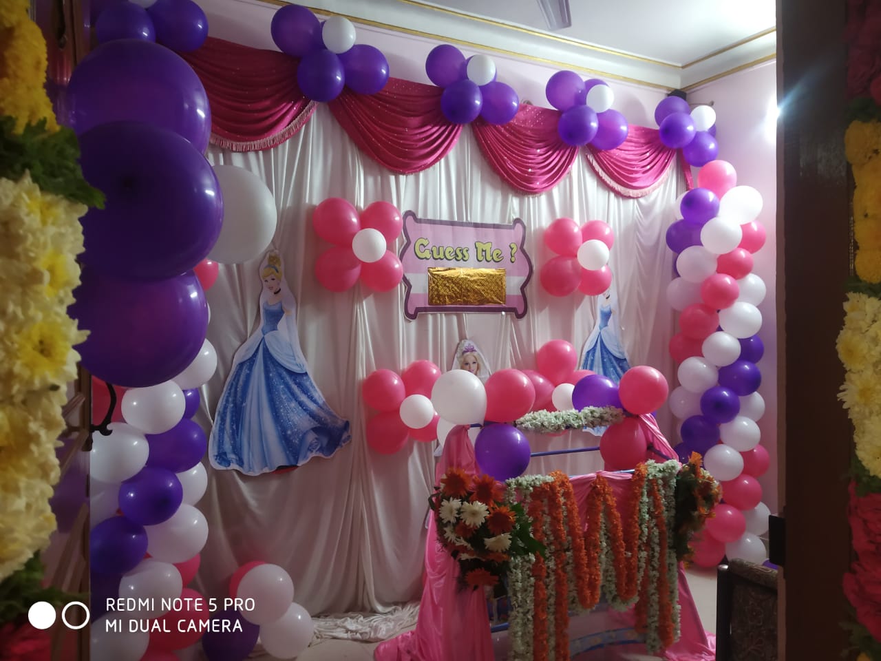 Princess-Themed Balloon Decor for Naming Ceremony