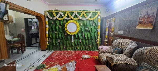 Banana Leaf traditional decor for Naming Ceremony