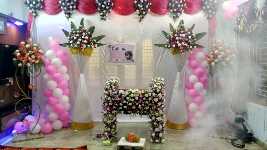 Grand Orchid Floral Decoration for Naming Ceremony