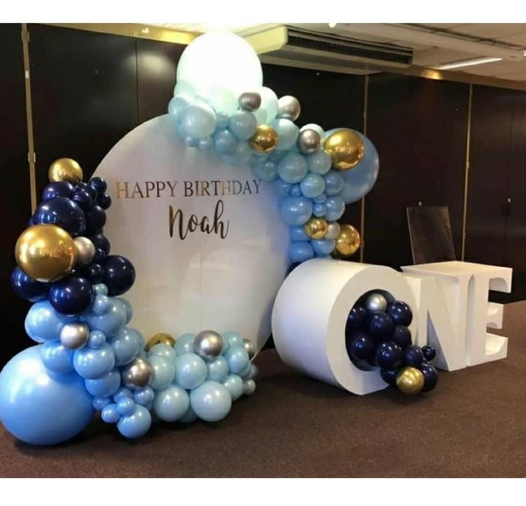 Grand Metallic Balloon Decoration for Birthday