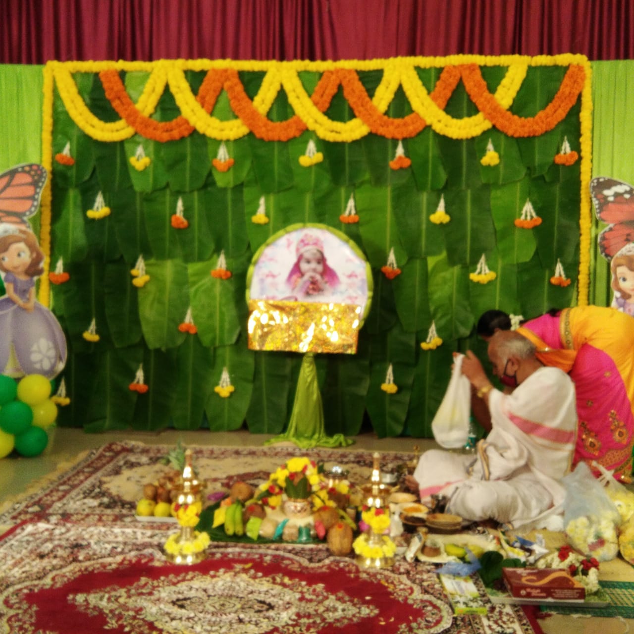 Floral traditional decor for Naming Ceremony