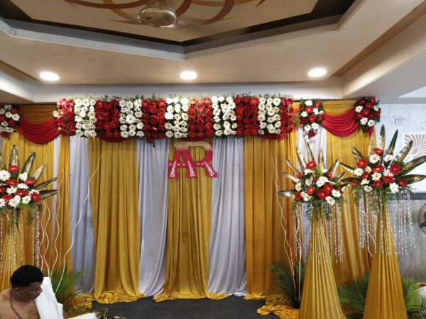 Red and White Gerbera Floral Decoration