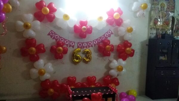 Simple at Home Balloon Decoration for Birthday