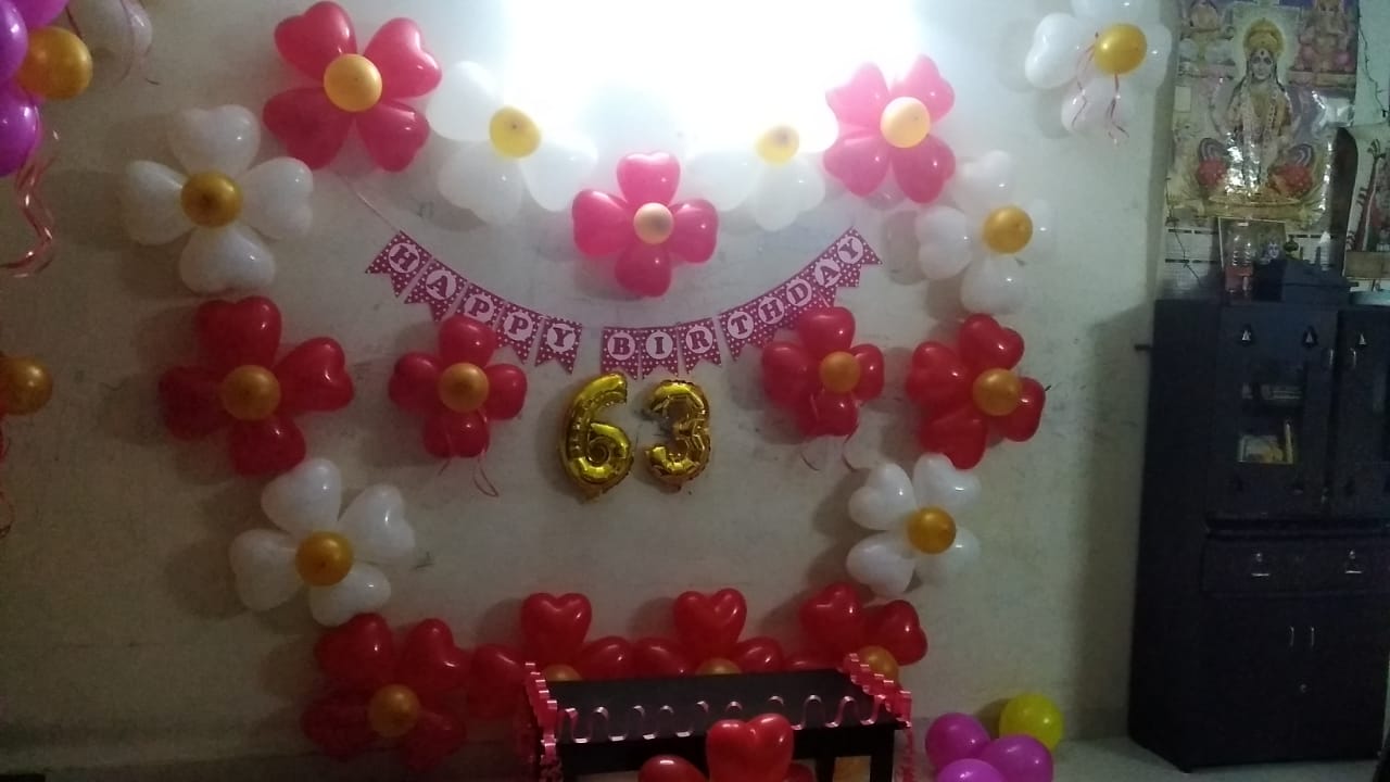 Simple at Home Balloon Decoration for Birthday