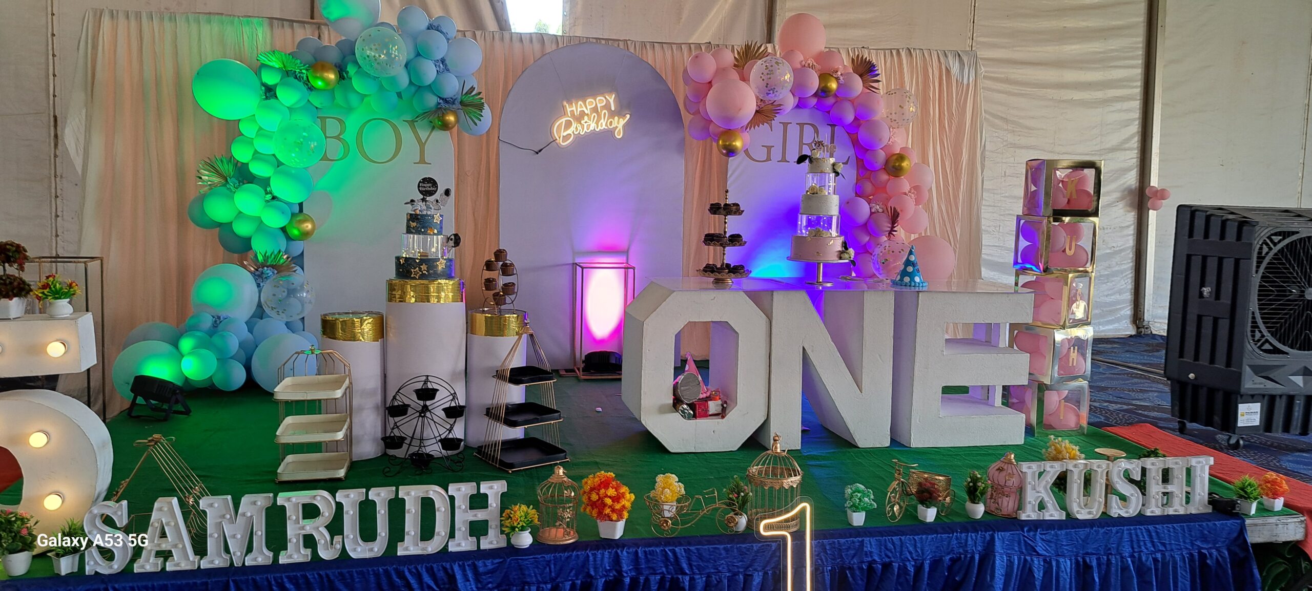 Twins Grand Balloon Decoration for Birthday