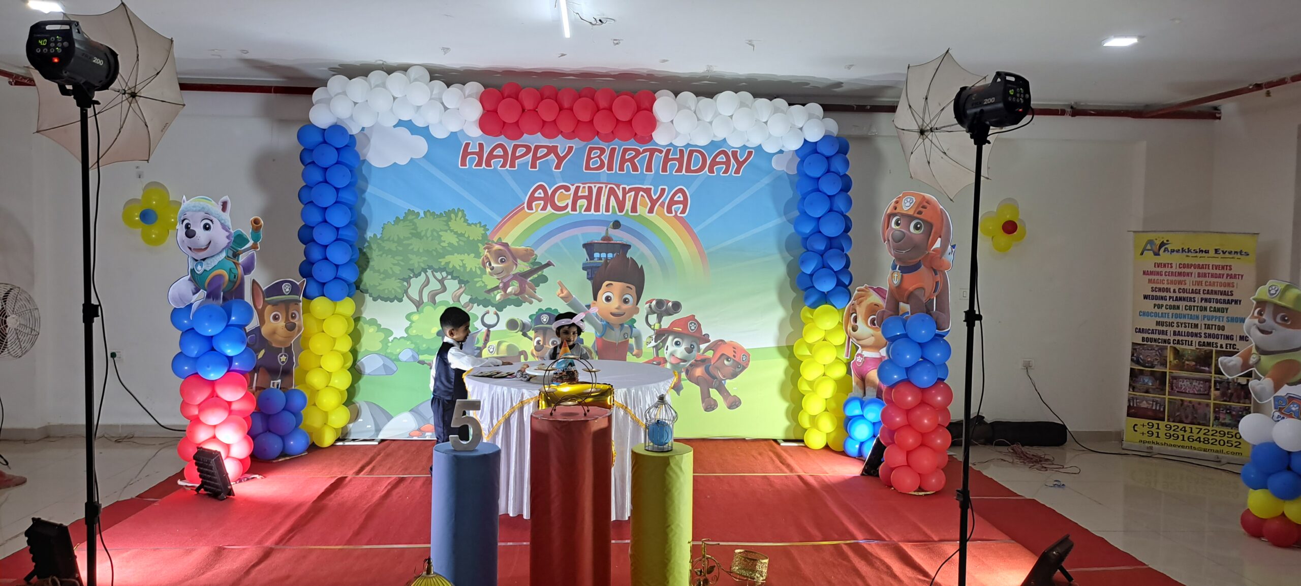 Paw Petrol-themed Multicolour Balloon Decoration
