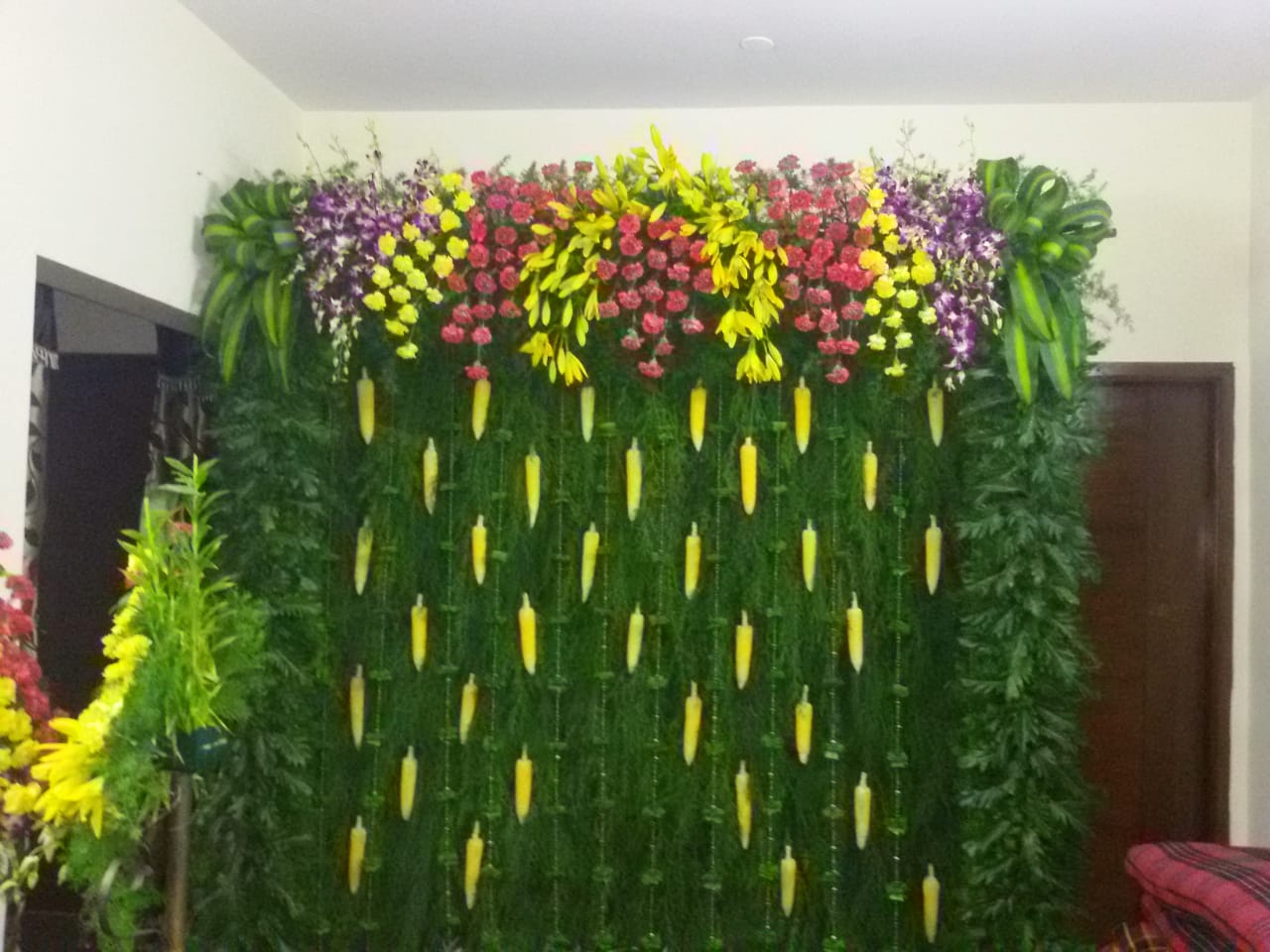 Flowers and Corn Decoration for Baby Shower