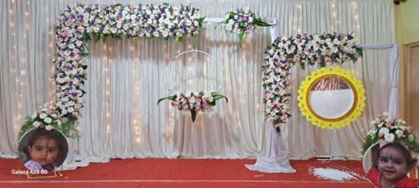 Beautiful Flower Decor for Naming Ceremony