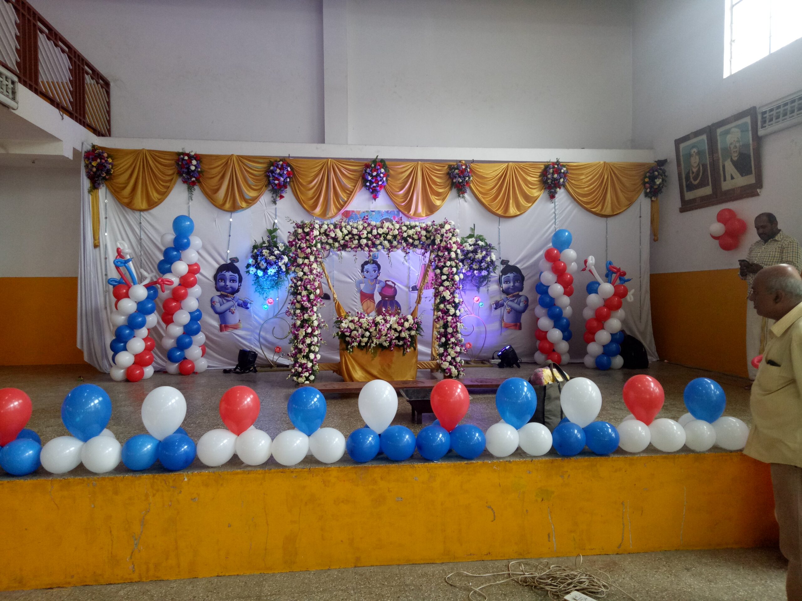 Grand Floral Krishna decor for Naming Ceremony