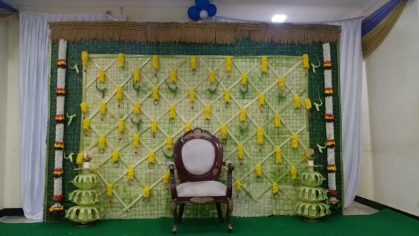 Yellow Marigold and Coconut Leaves Decoration