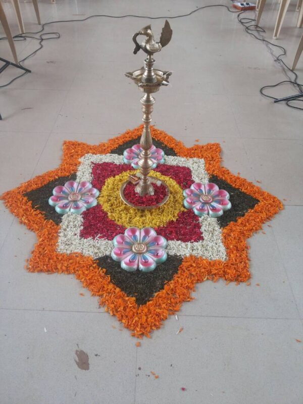 Elegant Flower Rangoli Decoration For Events