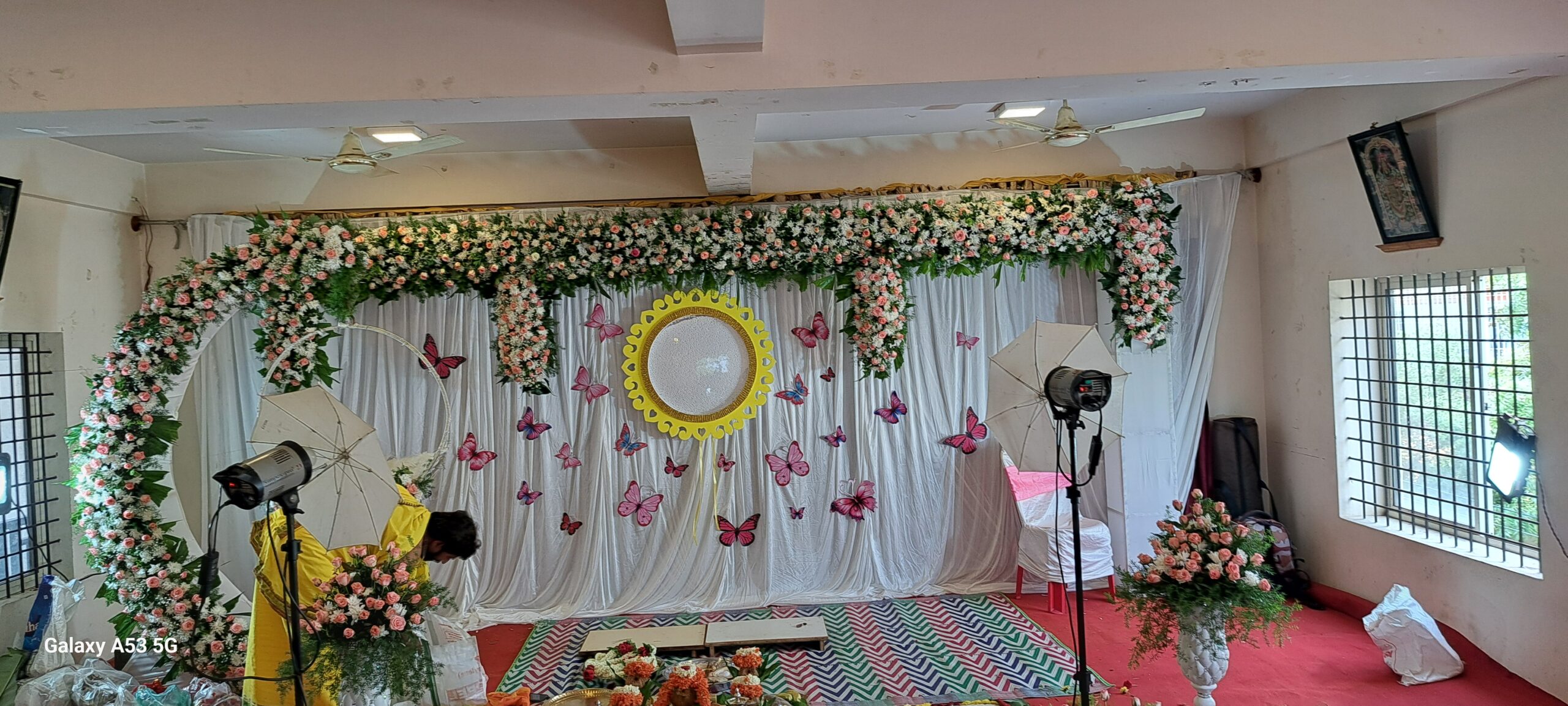 Grand flower decoration for Naming Ceremony