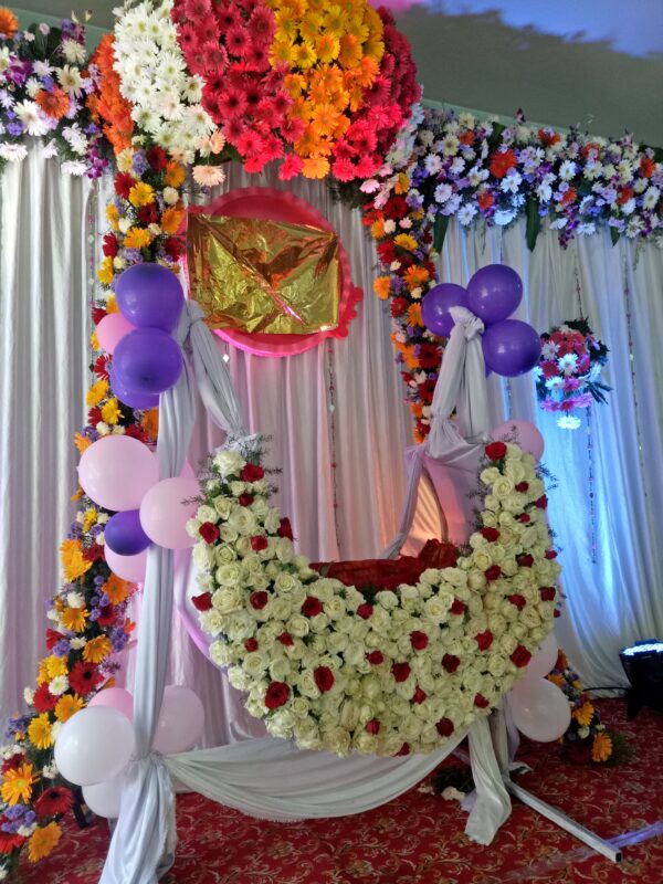 Grand Gerbera and Rose Decoration for Naming Ceremony