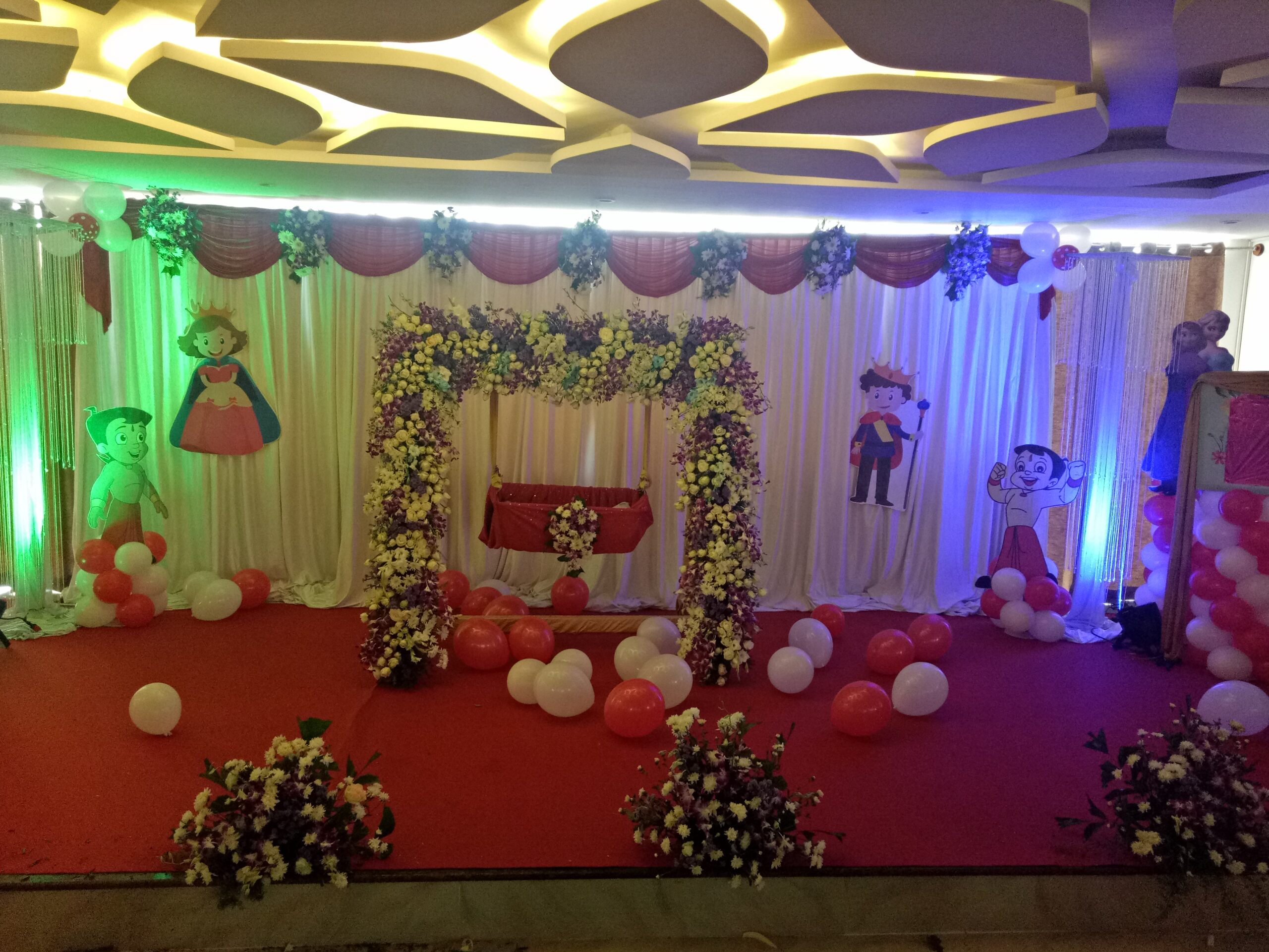 Grand Cartoon Themed decor for Naming Ceremony