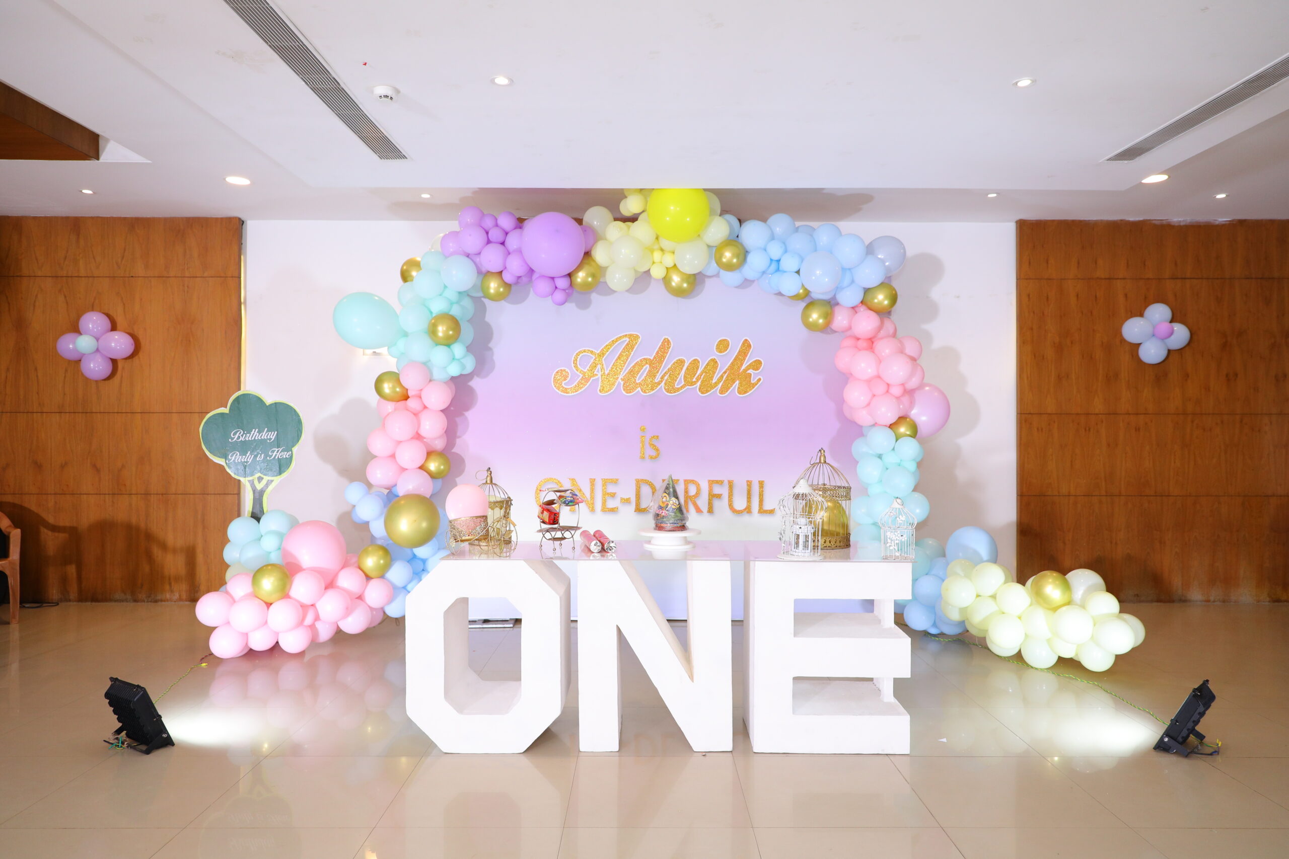 Pastel-themed Balloon Decoration