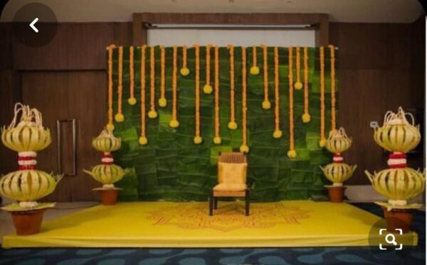 Banana Leaves and Marigold Grand Decoration
