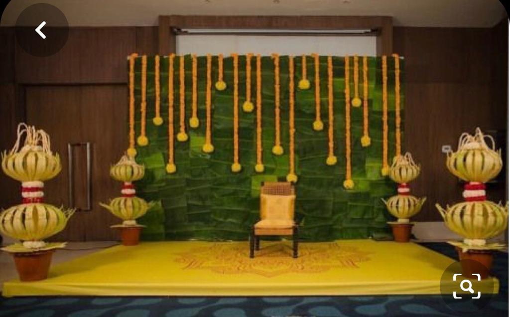 Banana Leaves and Marigold Grand Decoration