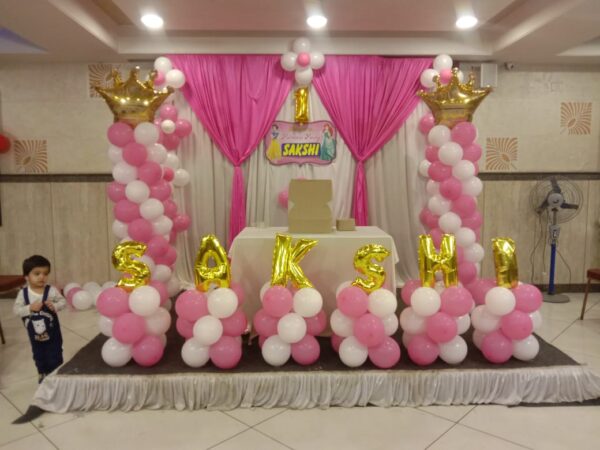 Pink and White Balloon Decor