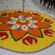 Grand Flower Rangoli Decoration For Events