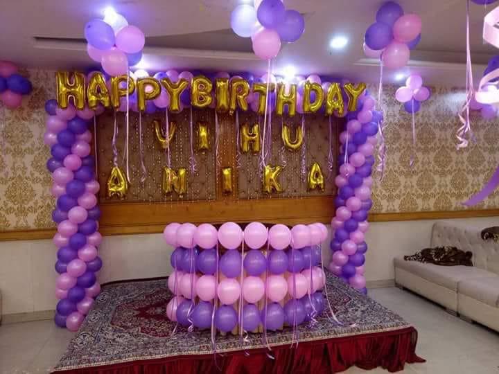 Purple and Pink Balloons Pretty Decor