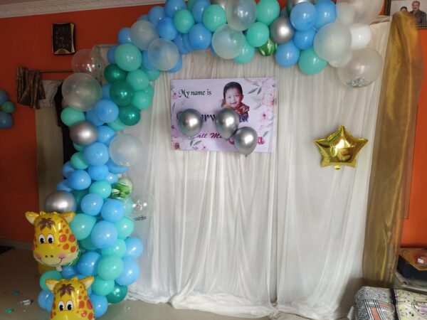 Simple balloon decor for Naming Ceremony