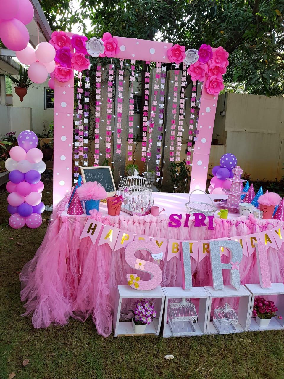 Pink-Themed Balloon Decoration for Birthday Parties