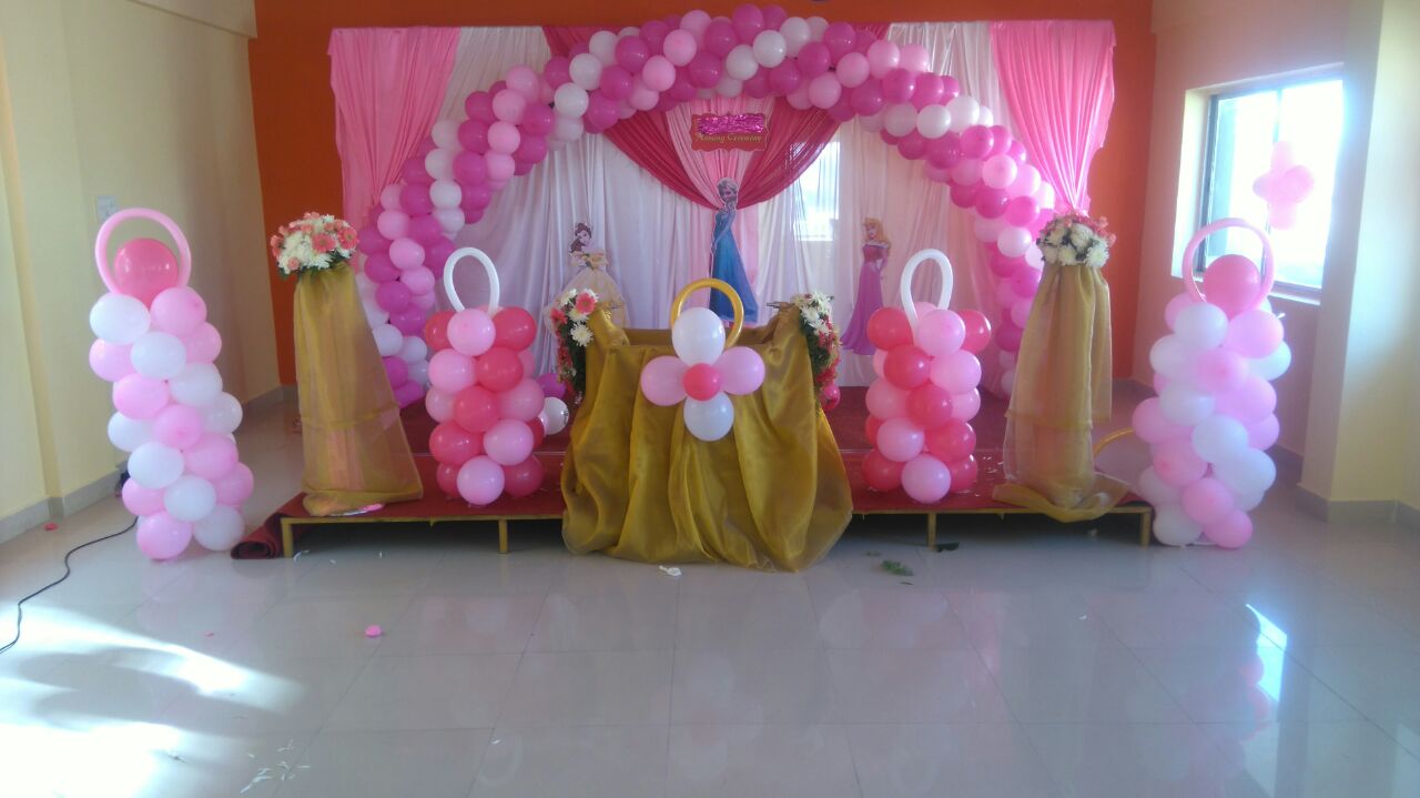Disney- themed balloon decoration for Naming Ceremony