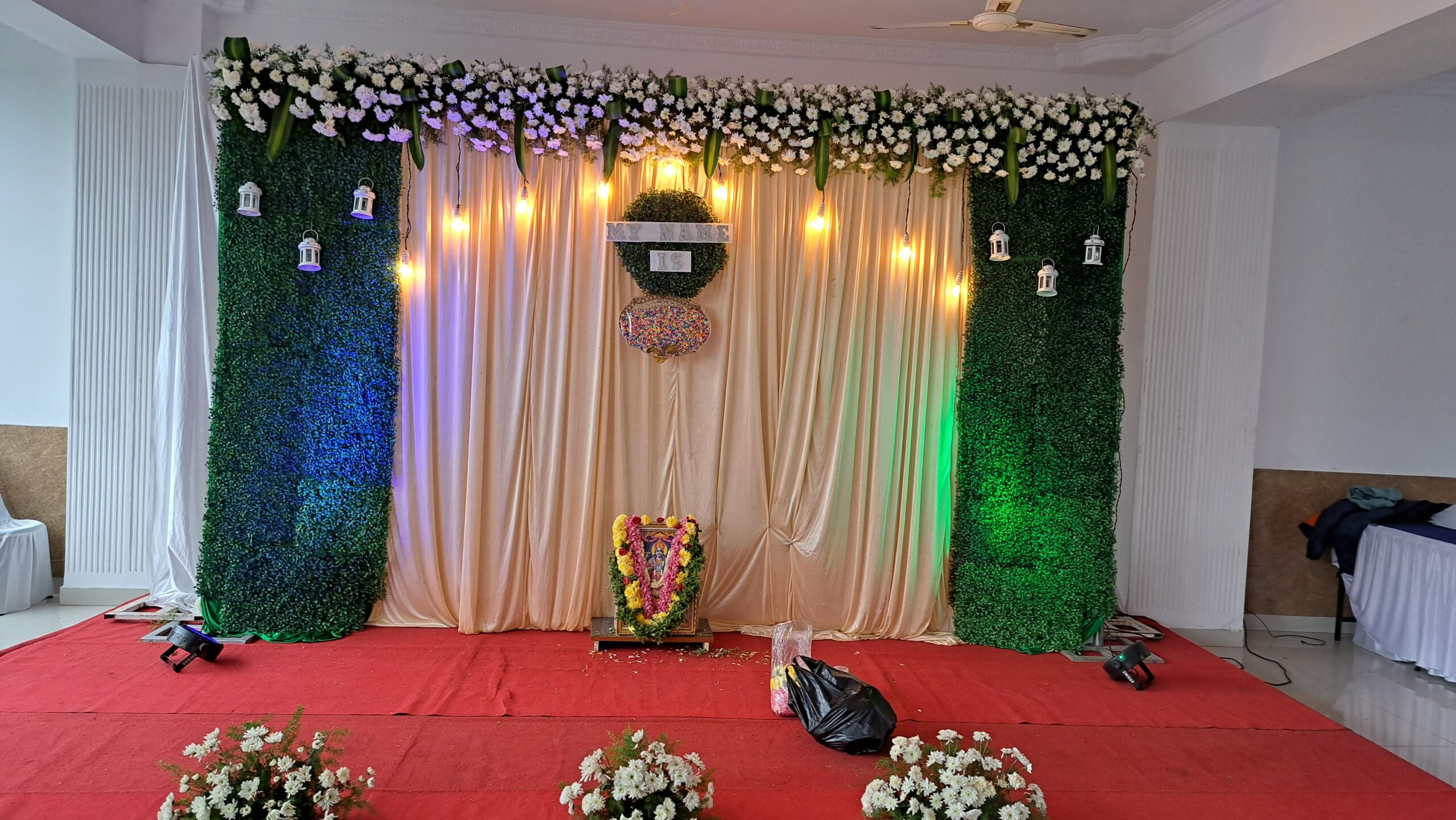 Simple Floral decor for Naming Ceremony