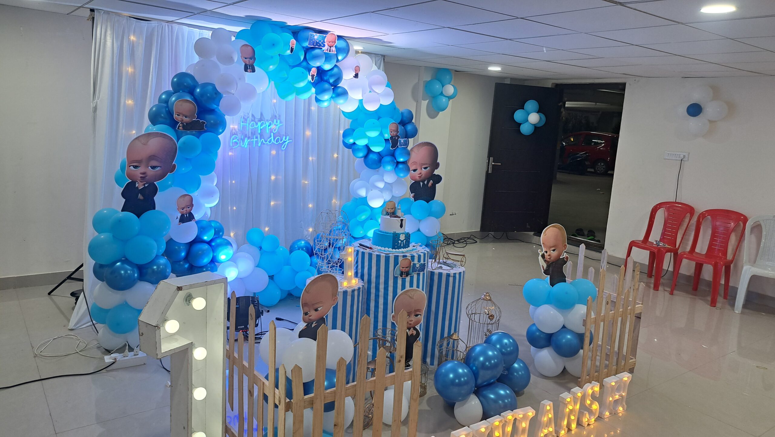 The Boss Baby-themed Metallic Balloon Decoration