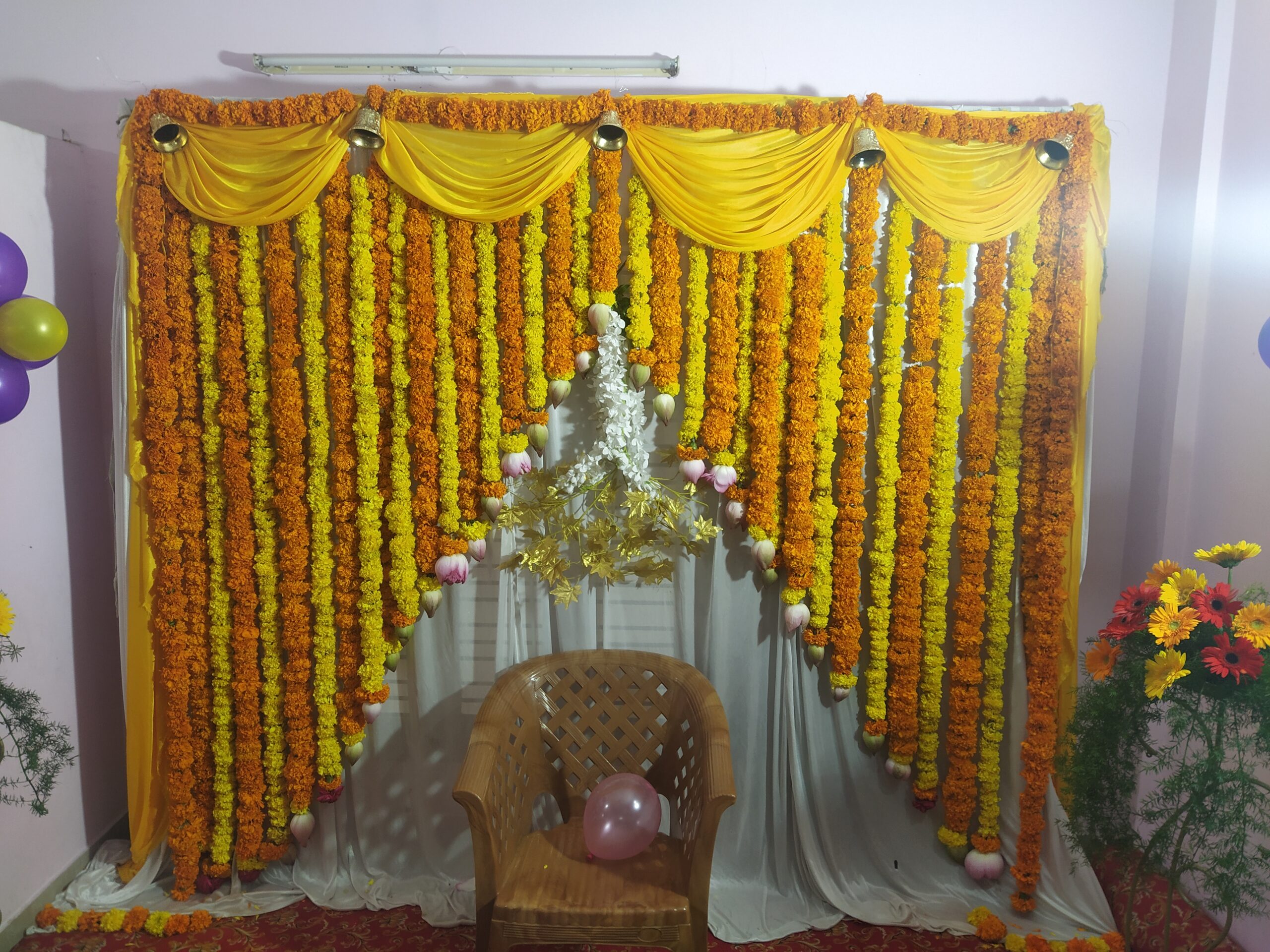 Mari gold Flower decoration,