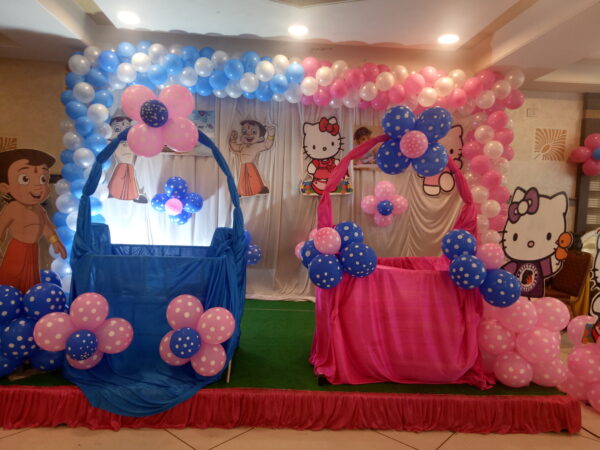 Twins Balloon decor for Naming Ceremony