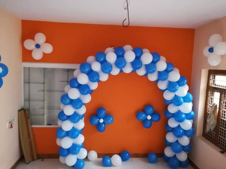 Basic At Home Balloon Decoration For Birthday